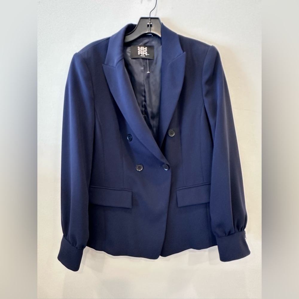 RIANI Navy Double-Breasted Tailored Blazer